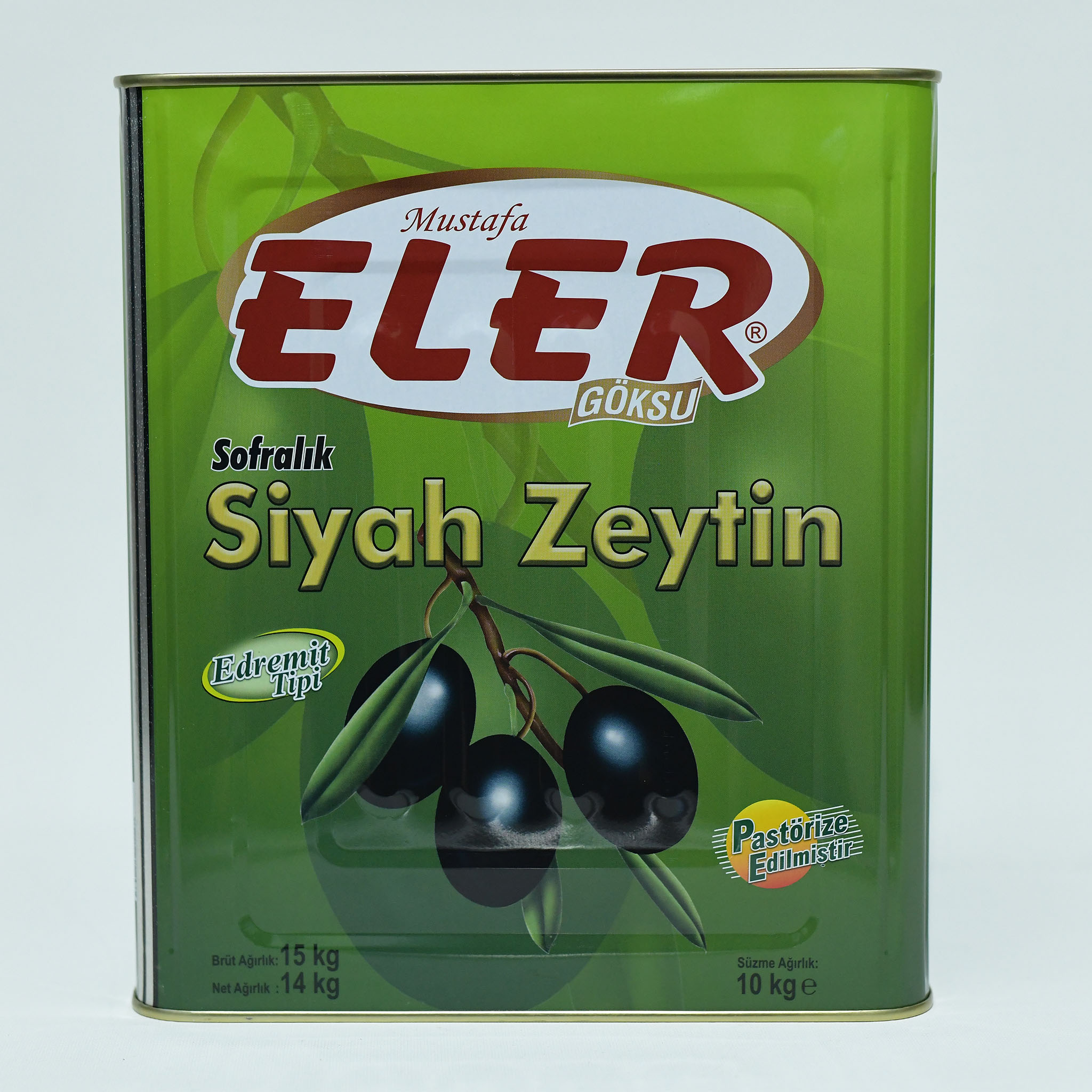Eler Edremit Salamura Sulu Siyah Zeytin 10KG (261 - 290) M